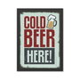Wallity Cuadro Decorativo Enmarcado Cold Beer (40 x 55)
